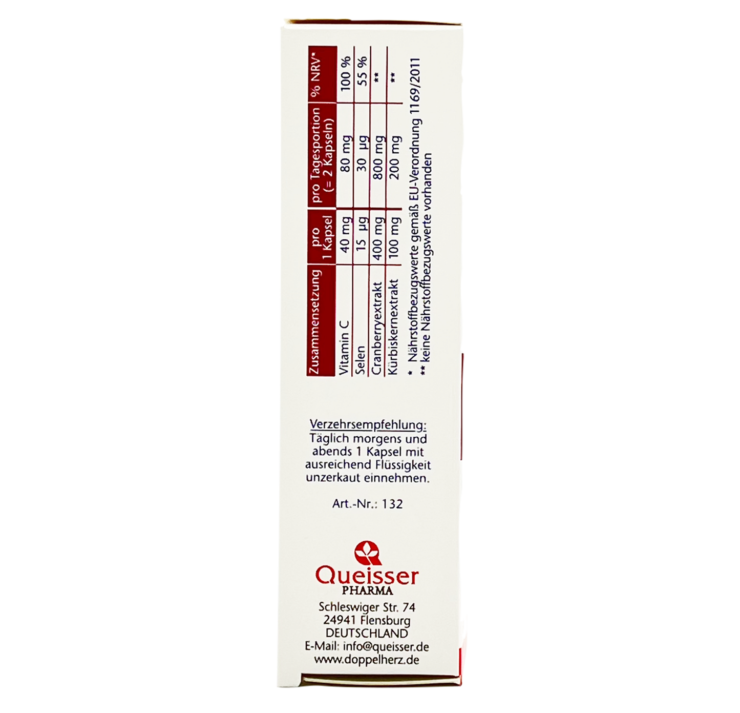 Doppelherz Cranberry+Kürbis Kapseln 30 St