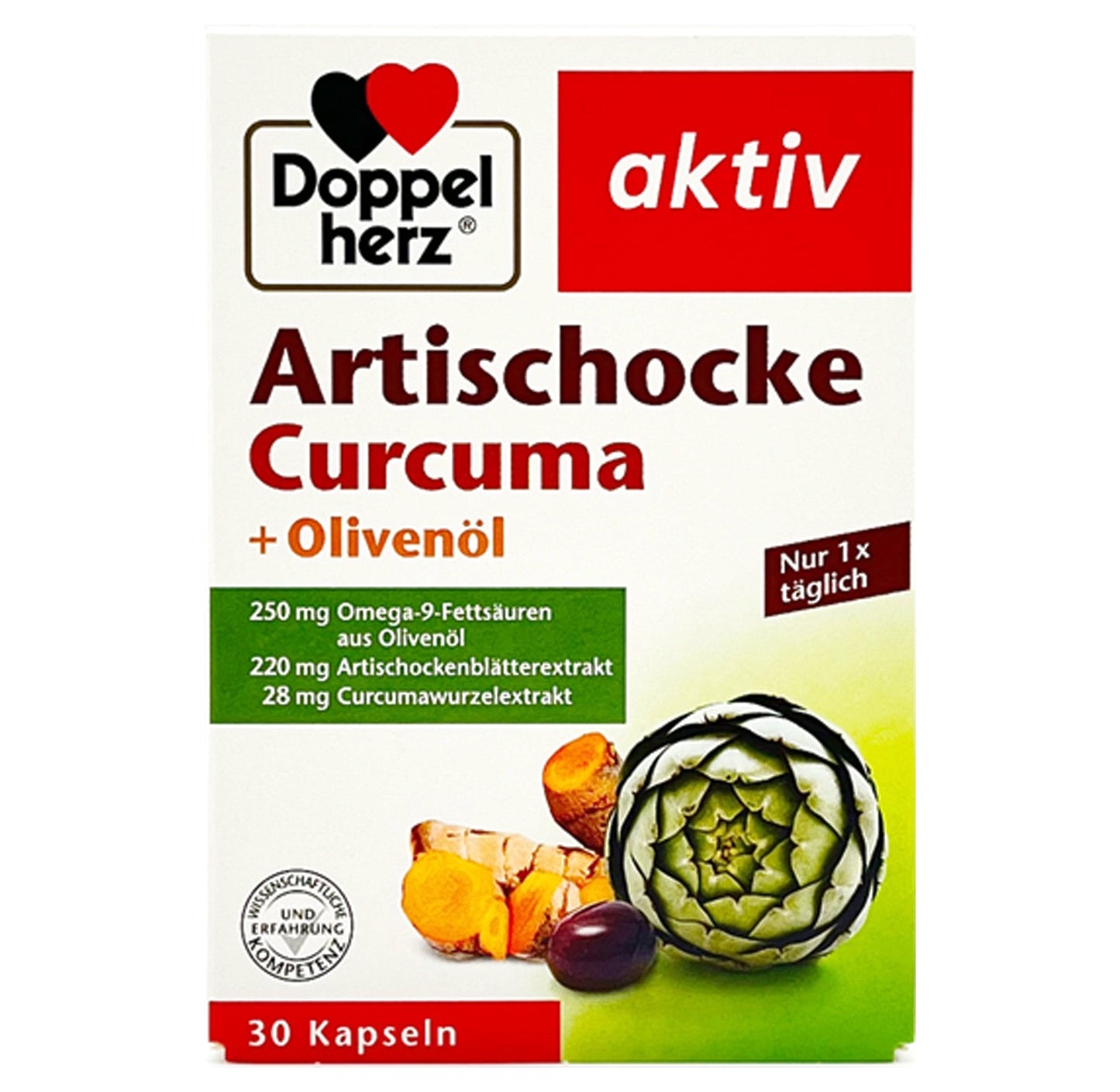 Doppelherz aktiv Artischocke+Curcuma+Olivenöl (30 Stk.)