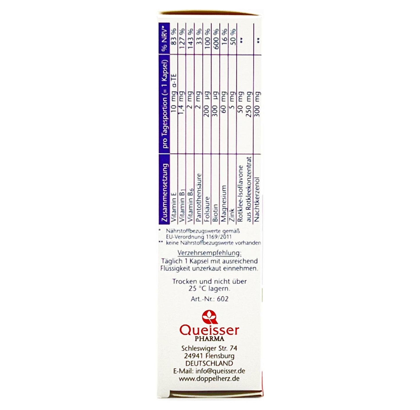 Doppelherz aktiv Meno Rotklee + Nachtkerzenöl + Biotin Kapsel (30 Stk.)