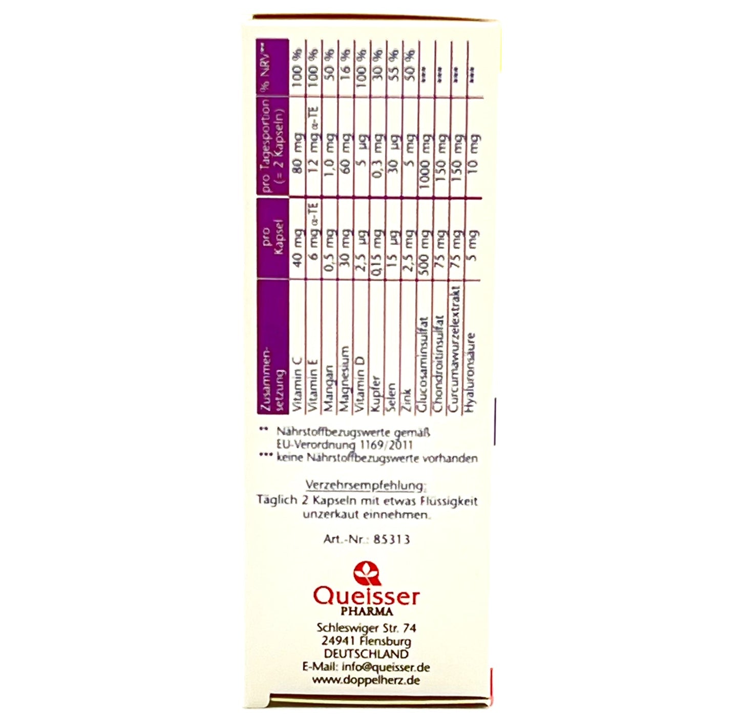 Doppelherz aktiv Glucosamin 1000 + Curcuma Kapseln (40 Stk.)