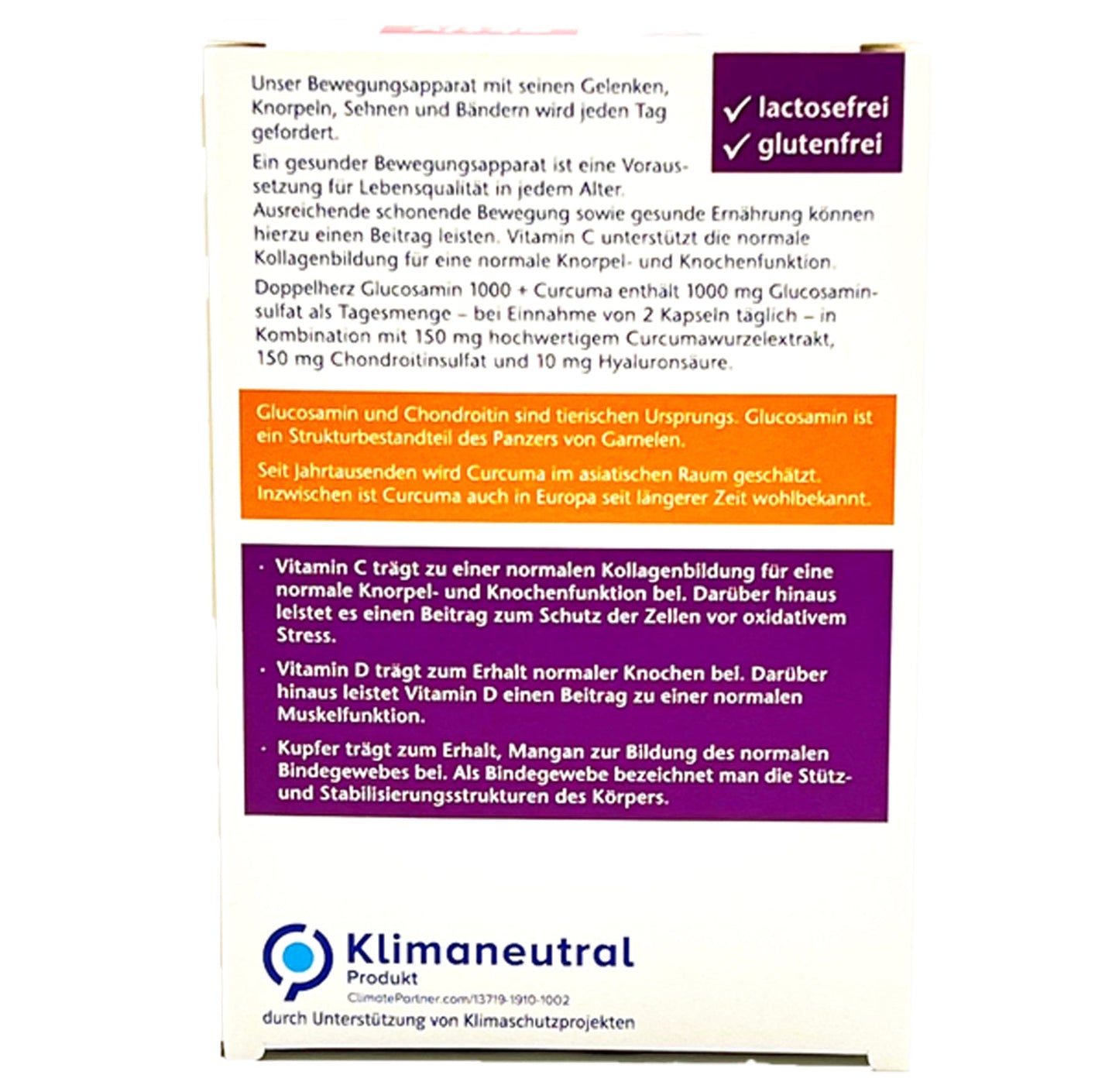 Doppelherz aktiv Glucosamin 1000 + Curcuma Kapseln (40 Stk.)